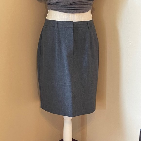 Ann Taylor Straight Dress Skirt - Grey - Picture 1 of 5